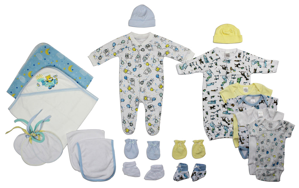 Newborn Baby Boy 19 Pc Layette Baby Shower Gift Set LS_0020
