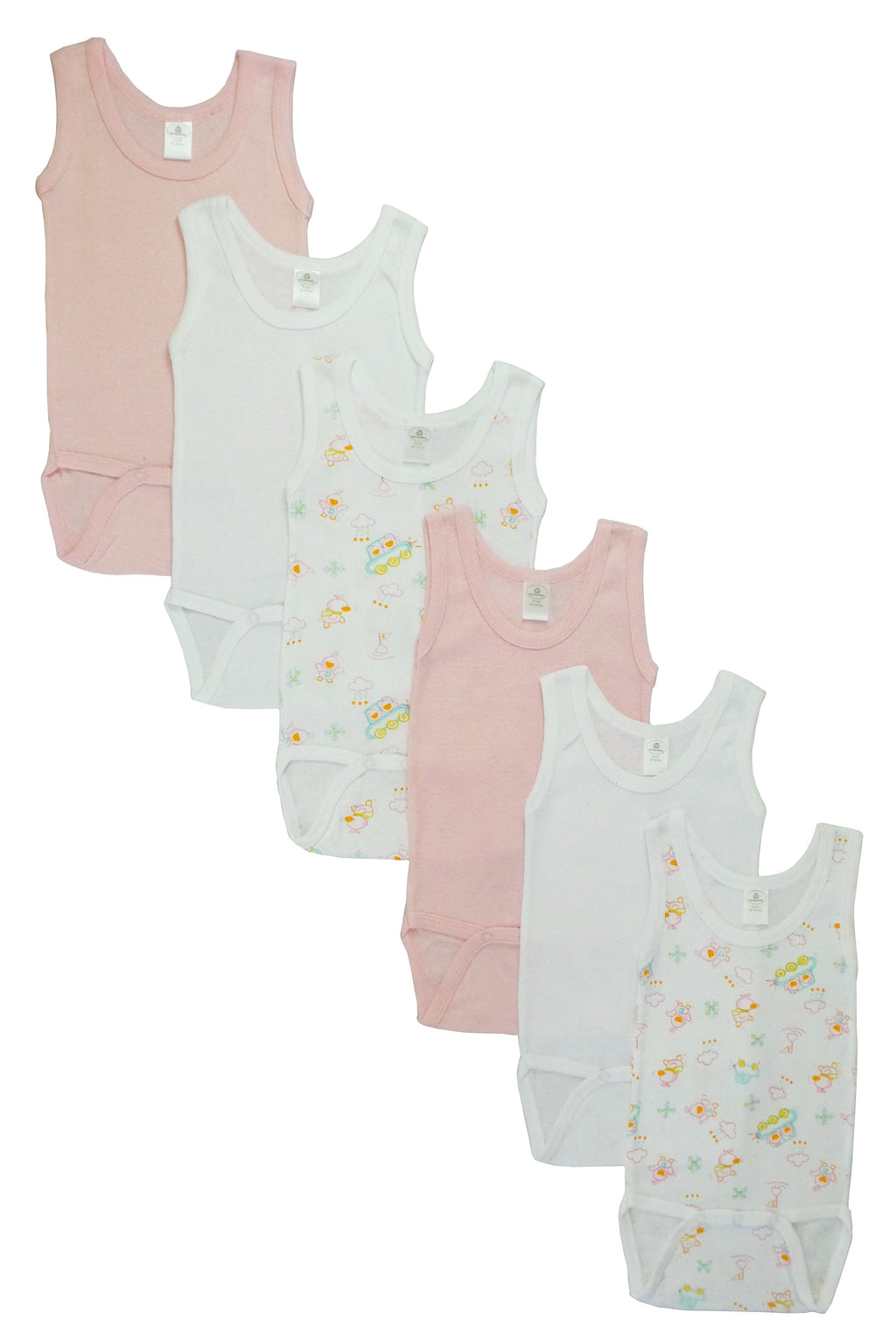 Girls Tank Top Onezies 6 Pack 111AP_111AP