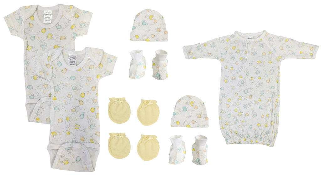 Unisex Newborn Baby 9 Pc Layette Sets NC_0660