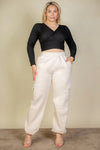 Plus Size Side Pocket Drawstring Waist Sweatpants