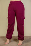 Plus Size Side Pocket Drawstring Waist Sweatpants