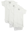 Bambini White Short Sleeve One Piece 3 Pack