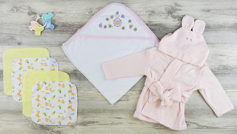 Bambini Hooded Towel, Wash Cloths and Robe