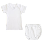 White Interlock T- Shirt & Panty Set