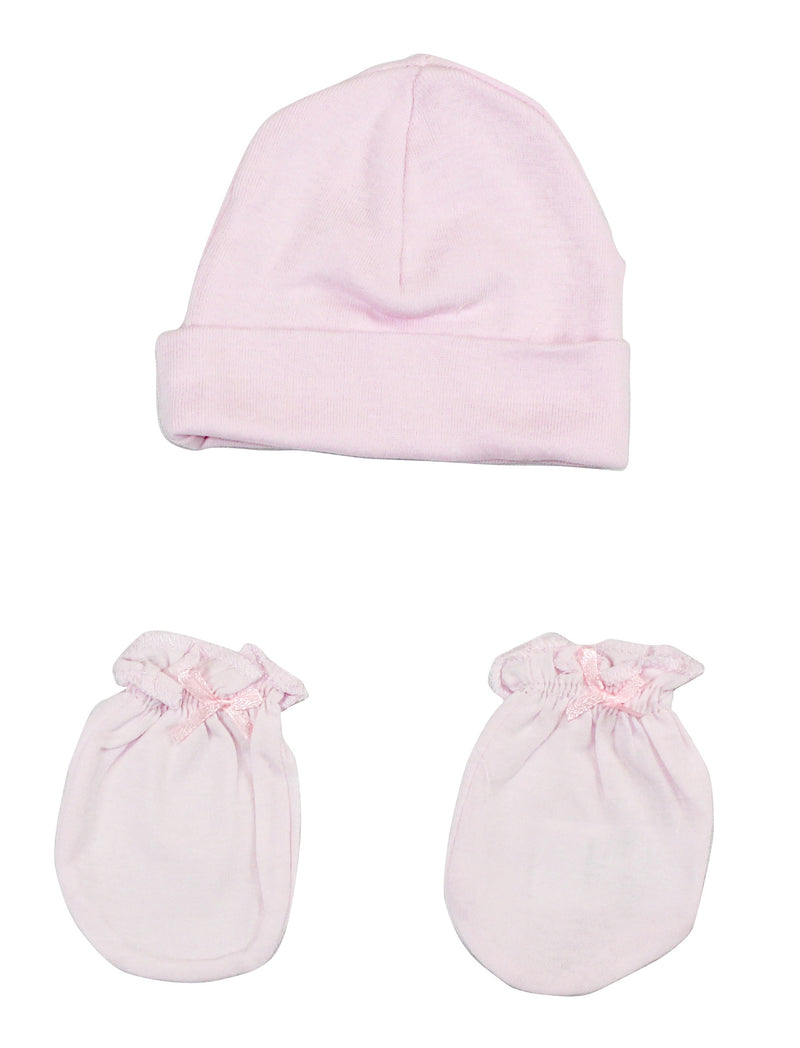 Bambini Girls' Cap and Mittens 2 Piece Set