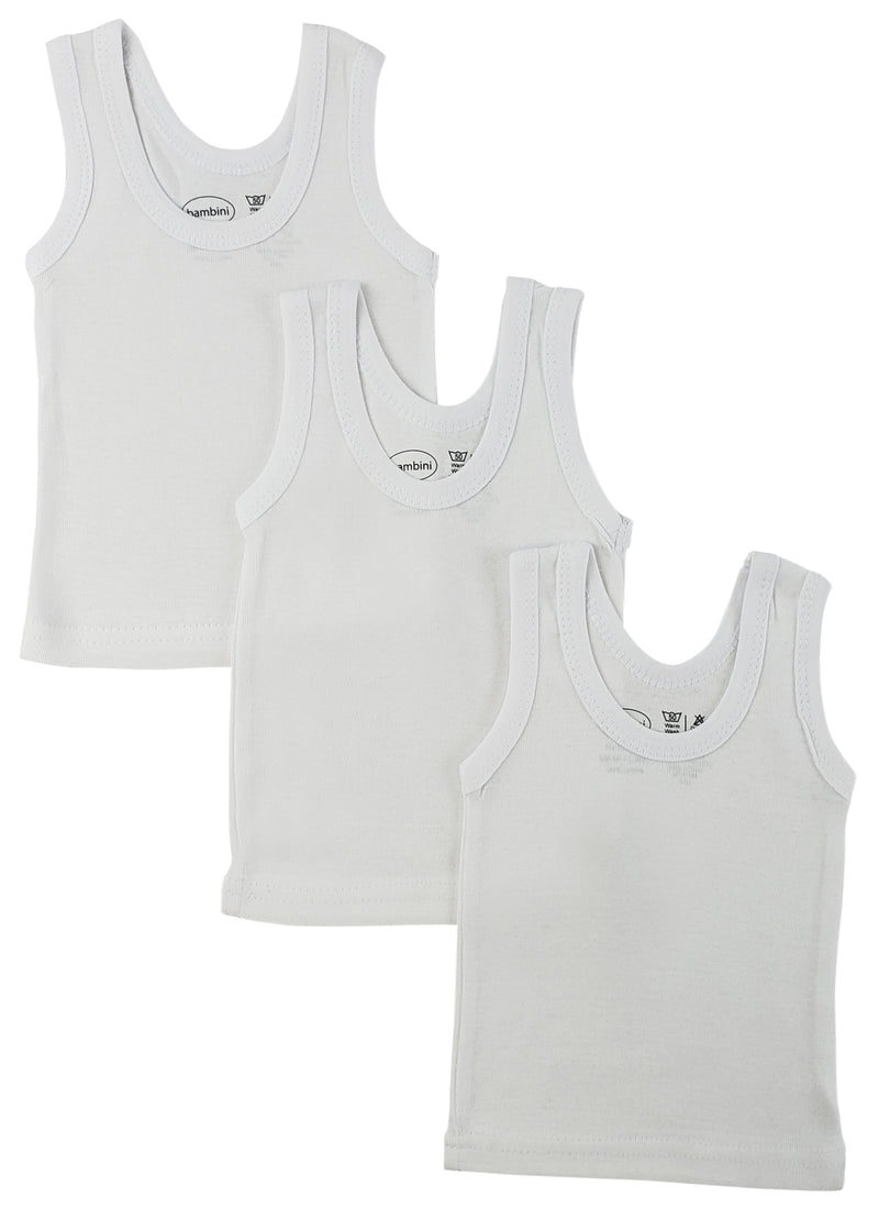 Bambini White Tank Top 3 Pack