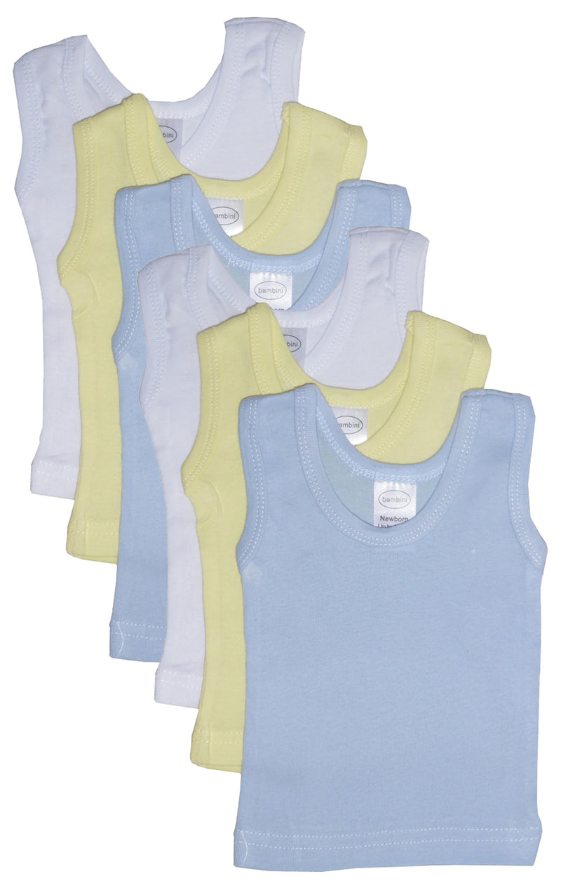 Bambini Boys' Six Pack Pastel Tank Top