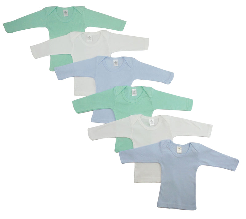 Bambini Boys Pastel Variety Long Sleeve Lap T-shirts  6 Pack