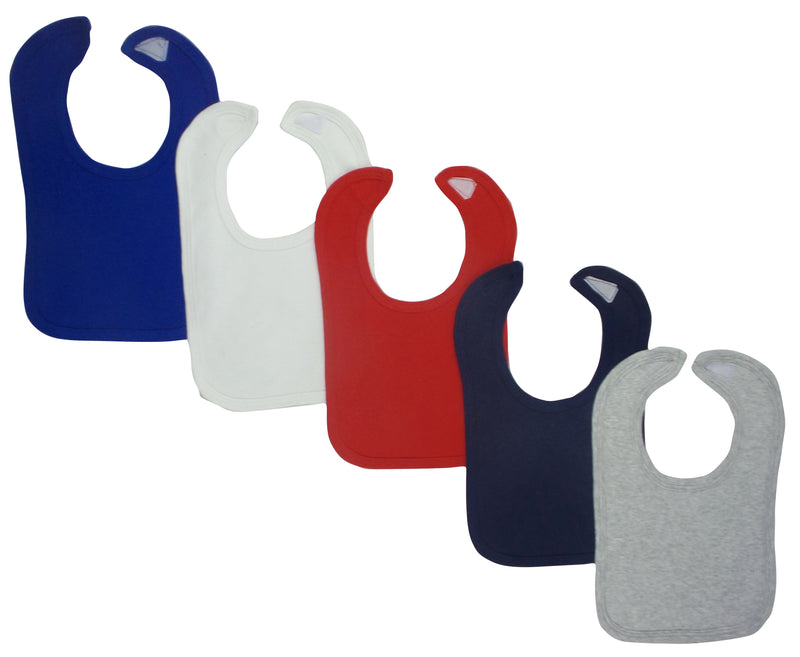 Bambini Grey Baby Bibs (Pack of 5)