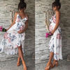 Beautiful Wash Ink Dress with Flounces