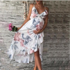 Beautiful Wash Ink Dress with Flounces