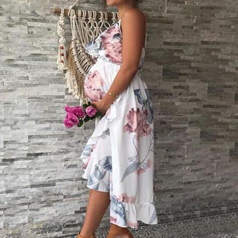 Beautiful Wash Ink Dress with Flounces