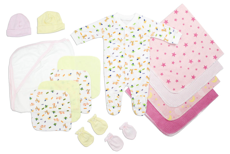 Bambini Newborn Baby Girls 14 Pc Layette Baby Shower Gift Set