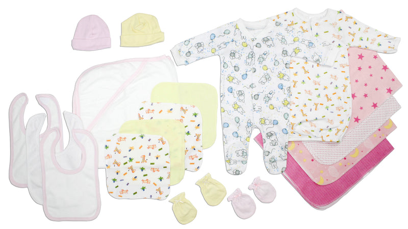 Bambini Newborn Baby Girls 18 Pc Layette Baby Shower Gift Set
