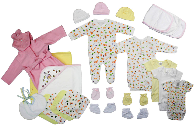 Bambini Newborn Baby Girls 25 Pc Layette Baby Shower Gift Set
