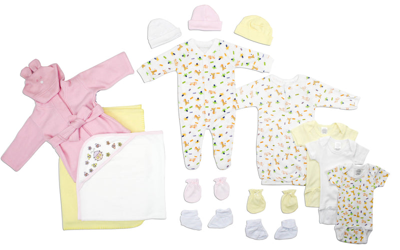 Bambini Newborn Baby Girls 15 Pc Layette Baby Shower Gift Set