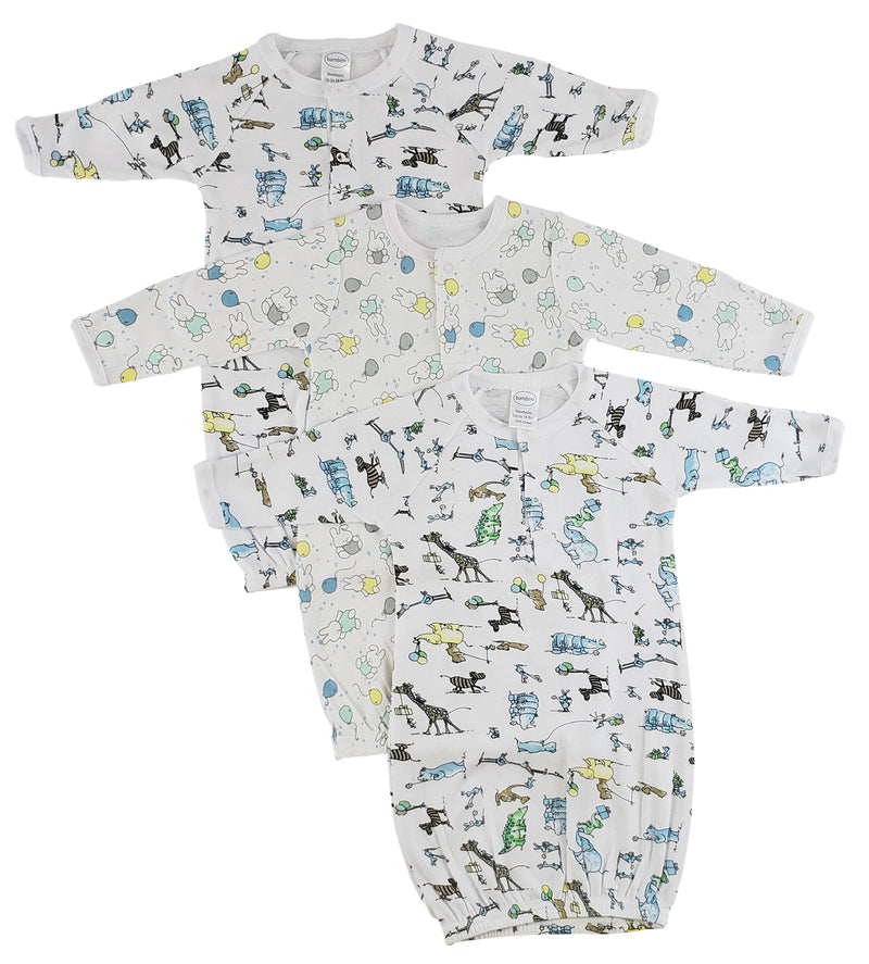 Bambini Infant Gowns - 3 Pack Print