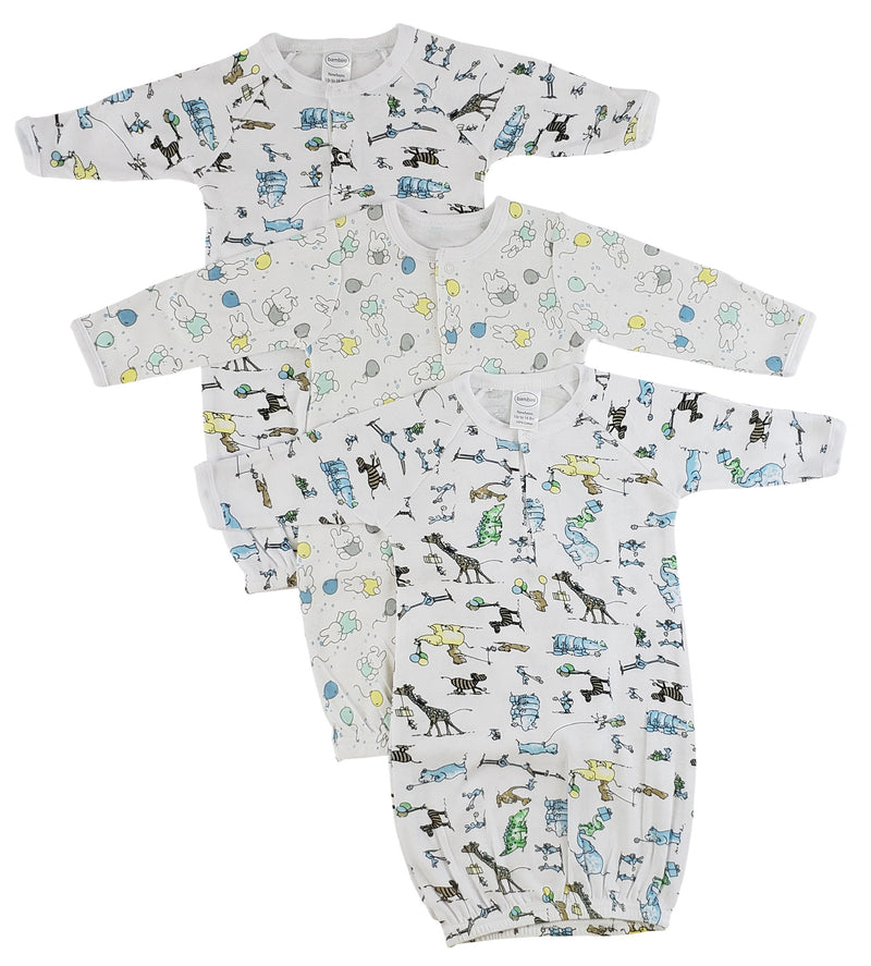 Bambini Infant Gowns - 3 Pack