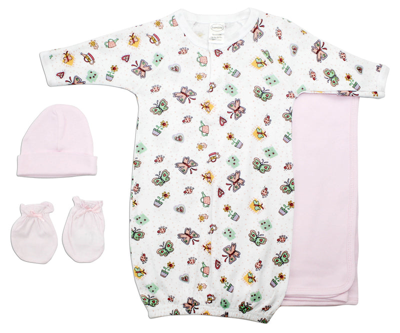 Bambini Girls' 4 Piece Layette Set