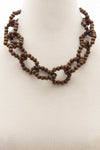 Color Wood Bead O Link Necklace