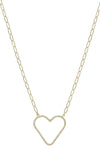 Metal Chain Heart Pendant Necklace