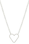 Metal Chain Heart Pendant Necklace