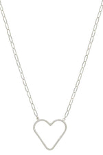 Metal Chain Heart Pendant Necklace