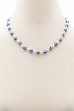 Evil Eye Pearl Bead Necklace