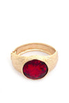 Oval Crystal Metal Cuff Bracelet