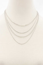 Metal Chain 4 Layer Necklace