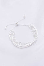Flat Snake Chain Oval Link Slide Metal Bracelet