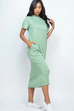 Side Pocket Tee Dress