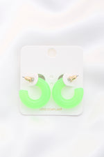 Color Acrylic Pipe Hoop Earring