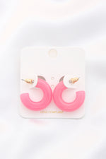 Color Acrylic Pipe Hoop Earring