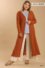 Open Front Long Body Cardigan