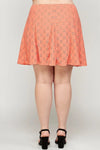 Plus Size, Knit Eyelet A-line Skirt