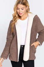 Hoodie Faux Fur Reversible Jacket