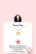 18k Gold Rhodium Dipped Sunny Days Pendant Necklace