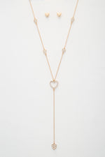 Heart Y Shape Metal Necklace