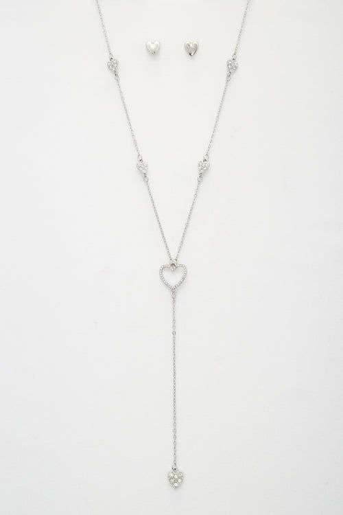 Heart Y Shape Metal Necklace