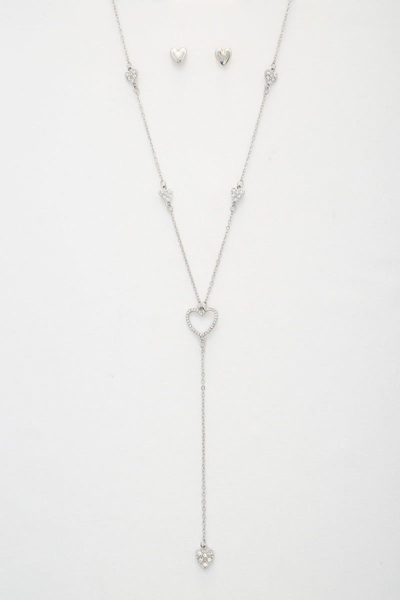 Heart Y Shape Metal Necklace